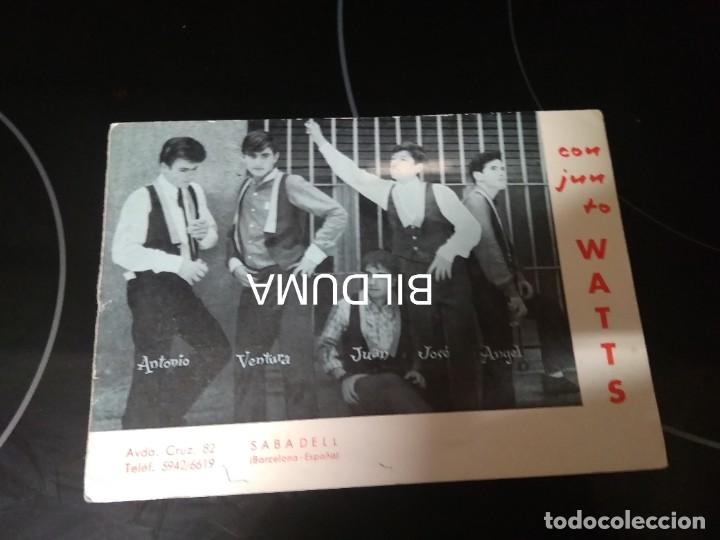 Photos of Singers: POSTAL PROMOCIONAL CONJUNTO WATTS A&Ntilde;OS 60
