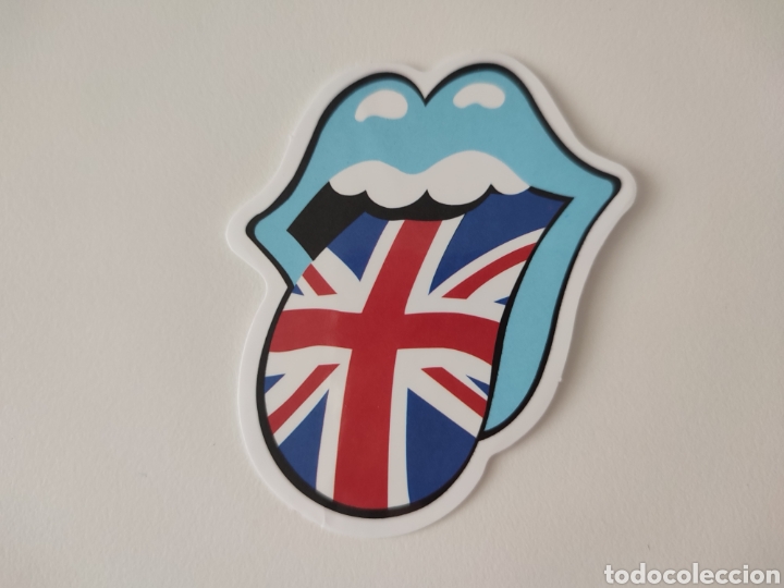 Fotos de Cantantes: Pegatina Sticker grupo THE ROLLING STONES rock lengua boca Reino Unido United Kingdom flag bandera
