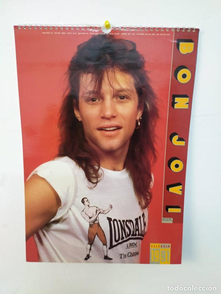 Fotos de cantantes: calendario almanaque bon jovi 1991