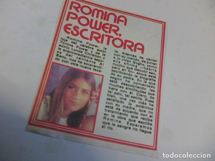 Fotos de Cantantes: Romina Power escritora - rese&ntilde;a recorte super pop 1/4 p&aacute;gina 1980
