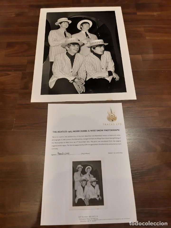Fotos de cantantes: THE BEATLES FOTO GRAN FORMATO DIRECTO NEGATIVO CON CERTIFICADO TRACKS LTD P. WANE (GBM)