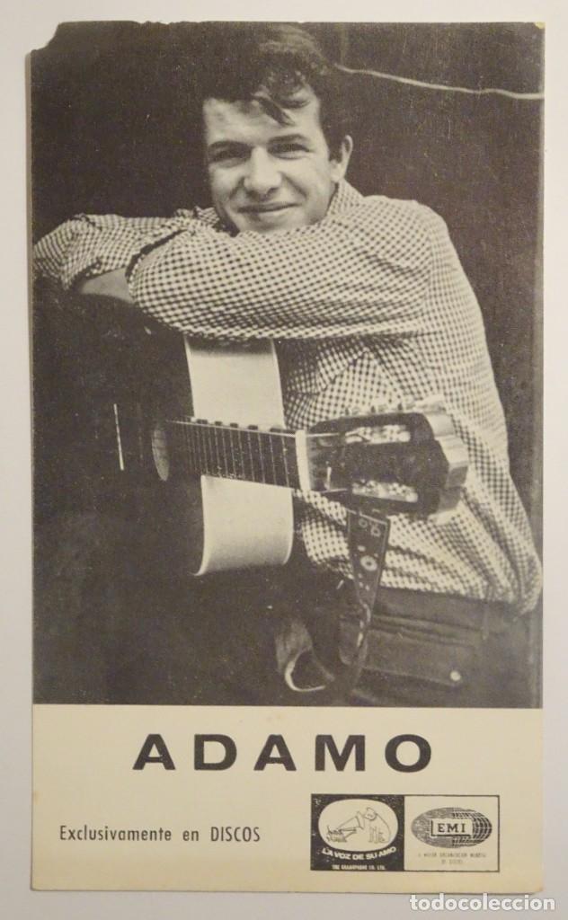 Photos de Chanteurs et Chanteuses: POSTAL PROMOCIONAL ADAMO DISCOS EMI - LA VOZ DE SU AMO , VER FOTOS