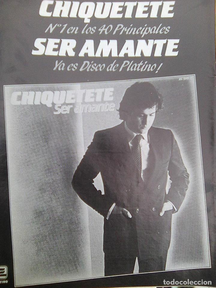Fotos de Cantantes: Chiquetet - Ser amante - Poster promo A4 El Gran Musical 1983..+ El mundo de las discotecas art&iacute;culo