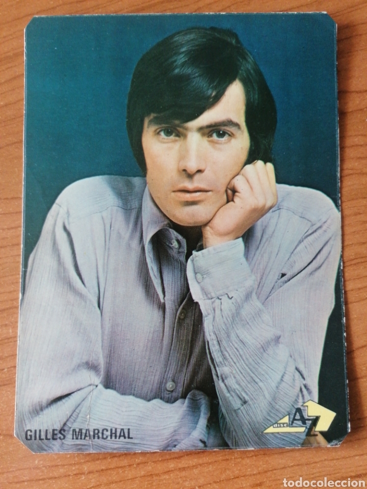 Fotos von Musikern: POSTAL PROMOCIONAL FOTOGRAF&Iacute;A GILLES MARCHAL. DISC AZ. CON AUT&Oacute;GRAFO