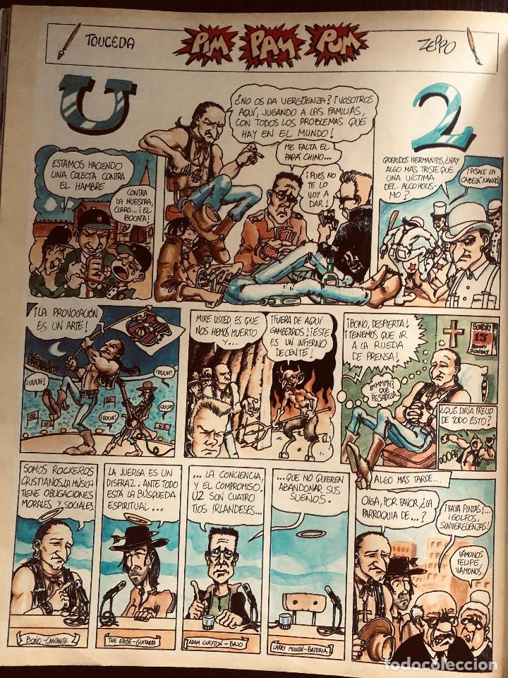 Photos of Singers: C&oacute;mic humor&iacute;stico sobre el grupo de rock U2. P&aacute;gina de revista a&ntilde;o 1988. Buen estado.