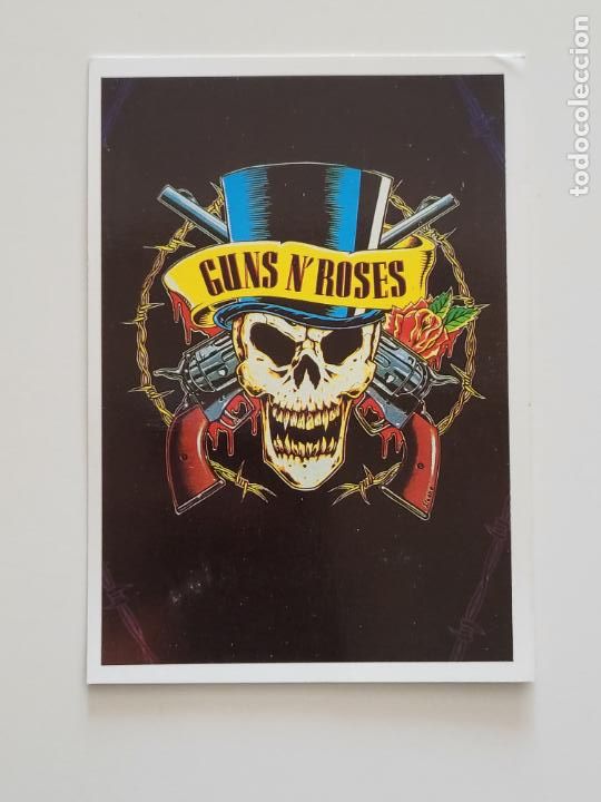 Photos of Singers: POSTAL GUNS N'ROSES LOGO SKULL CALABERA 1142 PRINTED IN ENGLAND