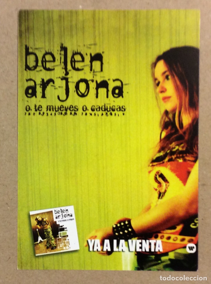 Fotos de Cantores: BEL&Eacute;N ARJONA &ldquo;O TE MIEVES O CADUCAS&rdquo; (2003). TARJETA PROMOCIONAL DEL &Aacute;LBUM.