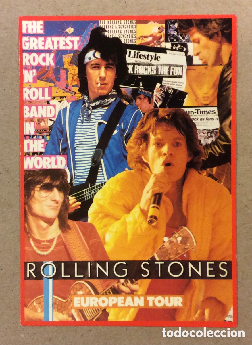Fotos de Cantantes: THE ROLLING STONES EUROPEAN TOUR. ANTIGUA POSTAL SIN CIRCULAR EDITIONS LE TERME.