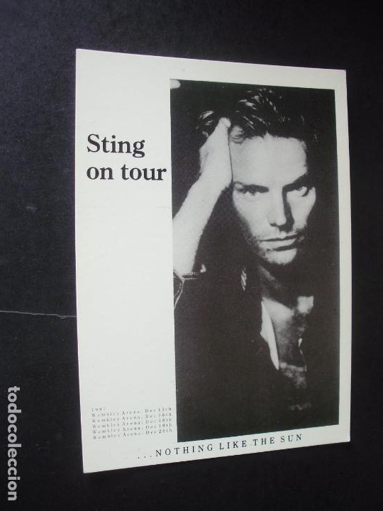 Fotos de Cantantes: STING TARJETA 10 X 15 CMTS