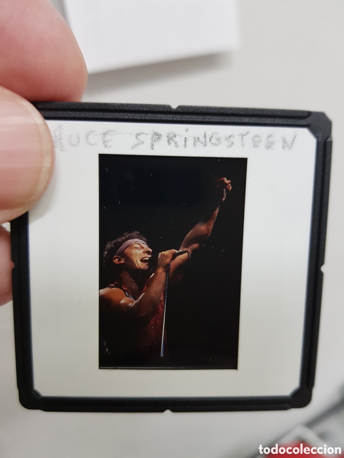 Fotos de Cantantes: BRUCE SPRINGSTEEN: ANTIGUO SLIDE DE COMPA&Ntilde;IA PUBLICITARIA-PIEZA VINTAGE DE COLECCION