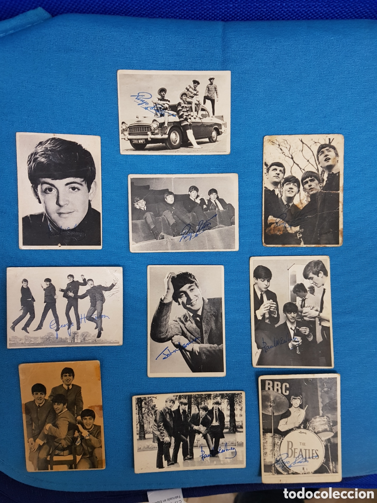 Photos de Chanteurs et Chanteuses: THE BEATLES: COLECCION DE 10 CROMOS ORIGINALES DE LOS 60'S-CON FIRMAS IMPRESAS