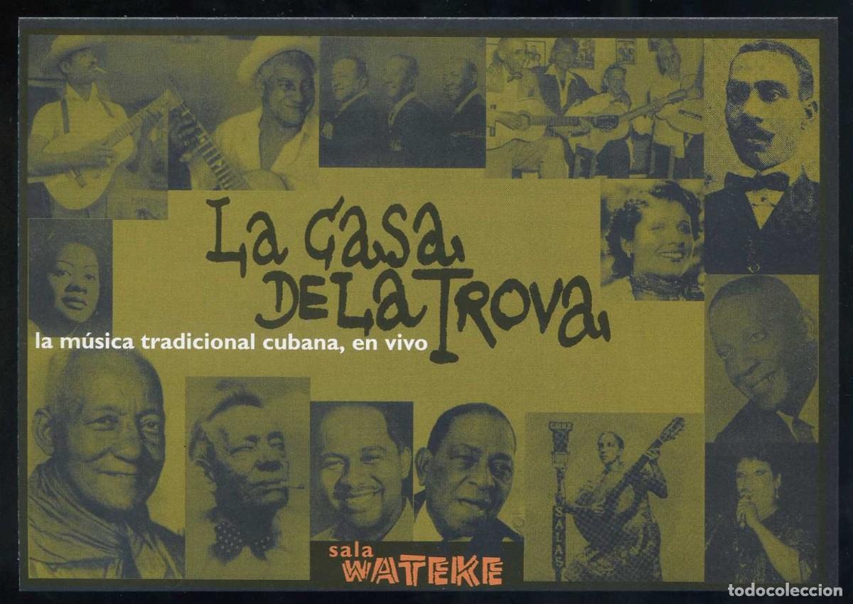 Fotos de Cantores: *La Casa de la Trova* Sala Wateke, Barcelona. Dorso impreso.