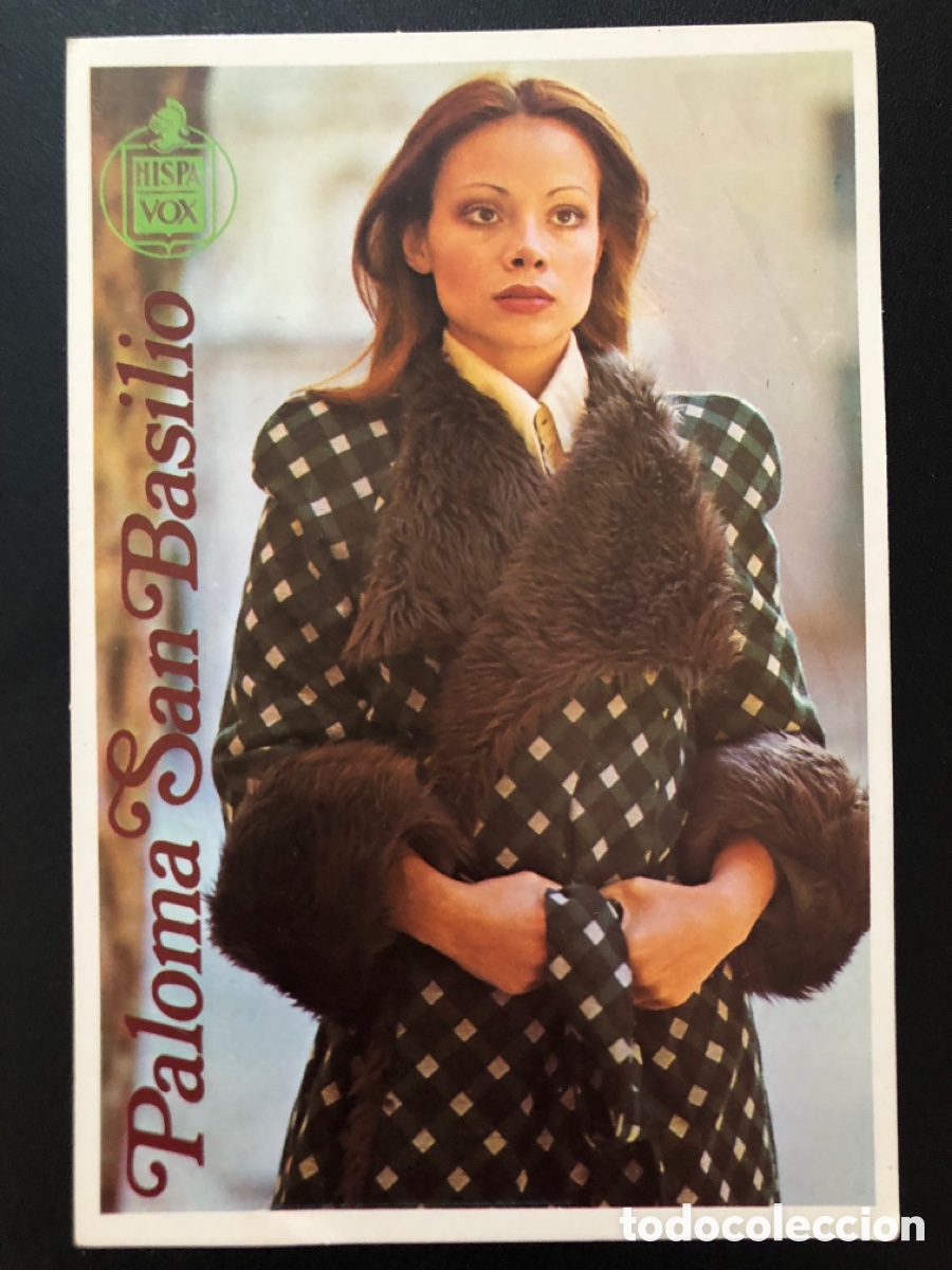Fotos de Cantantes: Tarjeta promocional discos hispavox de paloma san basilio