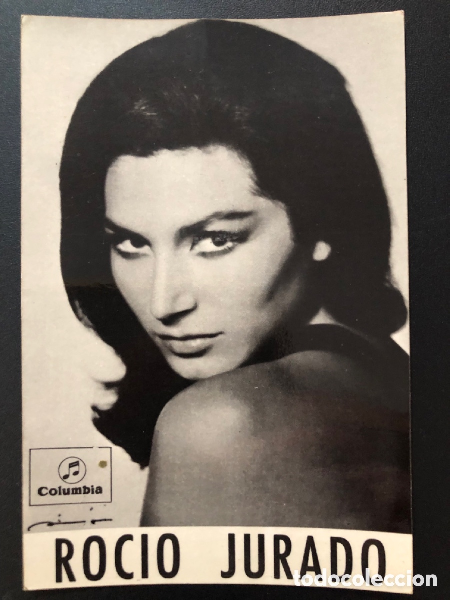 Fotos de Cantantes: Tarjeta promoci&oacute;nal discos columbia de roci&oacute; jurado
