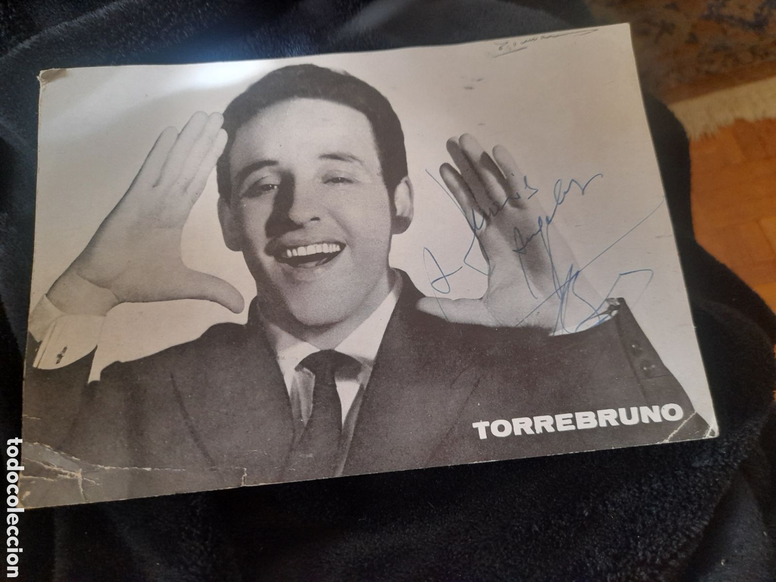 Fotos von Musikern: Antigua tarjeta promoci&oacute;nal de Torre bruno, con aut&oacute;grafo