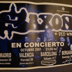 Fotos de Cantantes: POSTER GIRA ESPAÑOLA SAXON + RED WINE AÑO 2001. Lote 398411109
