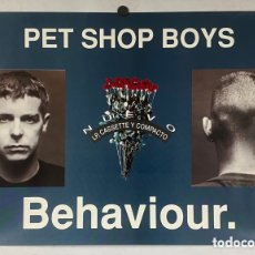 Fotos de Cantantes: PET SHOP BOYS “BEHAVIOUR” (1990). CARTEL ORIGINAL PROMOCIONAL DEL ÁLBUM DISCOGRÁFICA EMI.. Lote 399789549