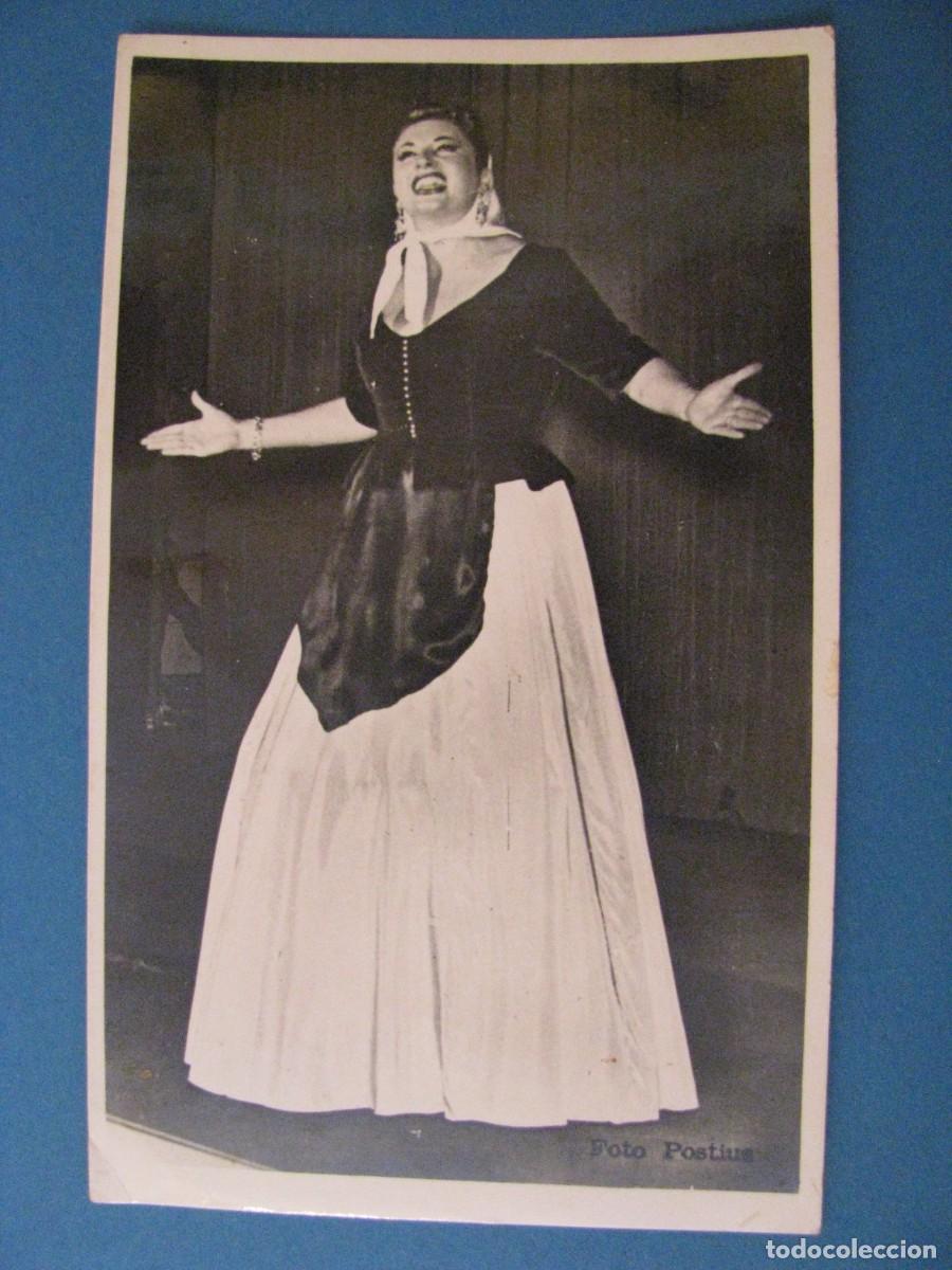 Photos of Singers: POSTAL DE GEMA DEL RIO. LAMARIETA DE L'ULL VIU. FOTO POSTIUS. DETRAS ESCRITA.
