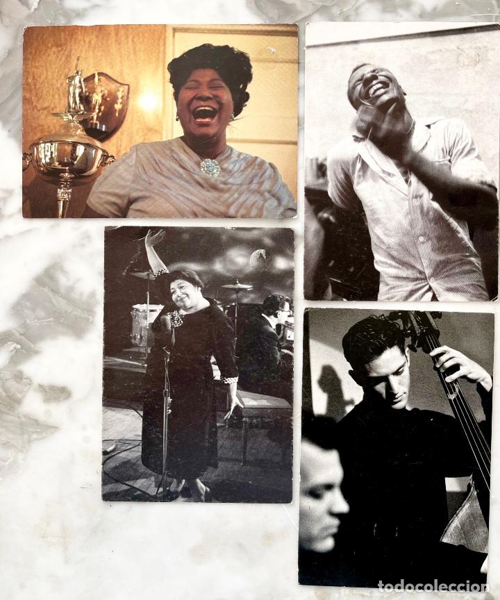 Photos of Singers: LOTE 4 POSTALES JAZZ. ROOSELVERT CHARLES, SYLVIA SYMS, MAHALIA JACKSON, DANTON BOLLER W CLAXTON