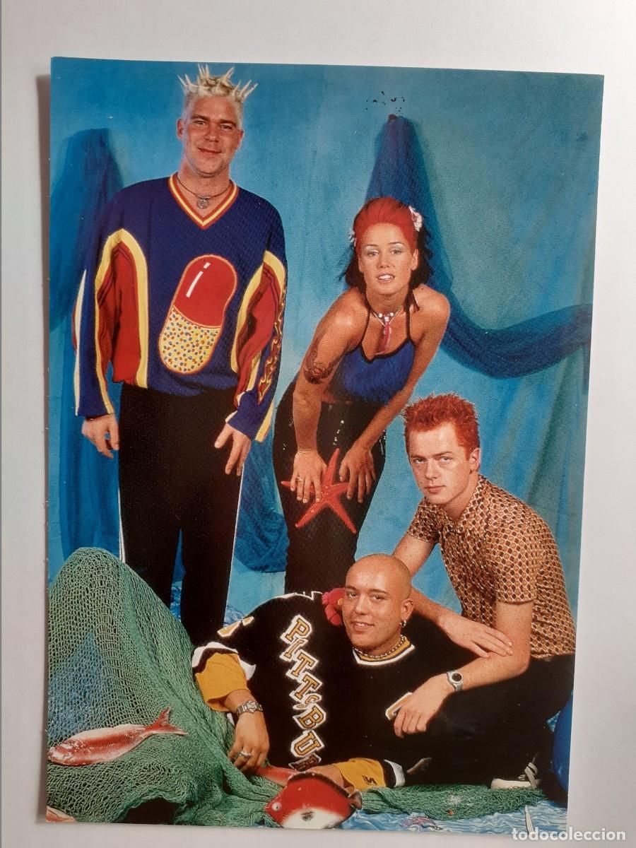 Fotos de cantantes: FOTO POSTAL - GRUPPO MUSICALE AQUA / AQUARIUM CON AUT&Oacute;GRAFOS