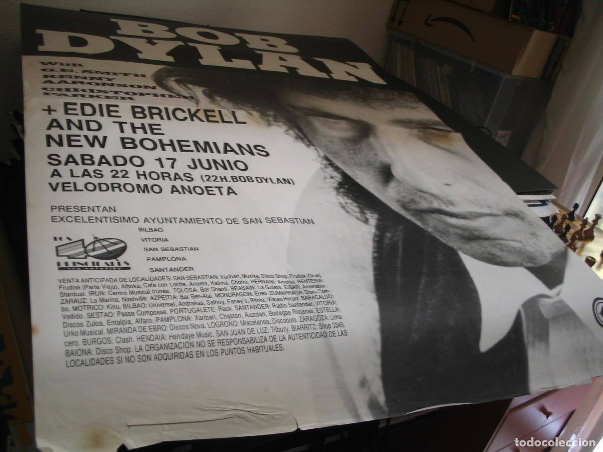 Fotos von Musikern: BOB DYLAN + EDIE BRICKELL CARTEL ORIGINAL SAN SEBASTIAN 1989 GIRA TOUR 107X88