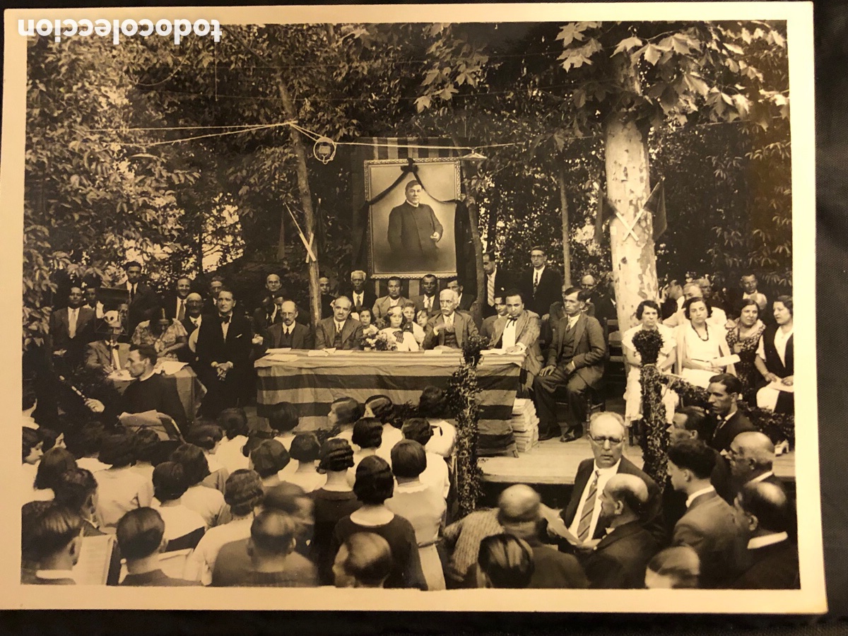 Photos of Singers: Foto original de Moya Moia 1933 homenaje al tenor Francisco vi&ntilde;as y fiesta del &aacute;rbol frutal 18x24 cm