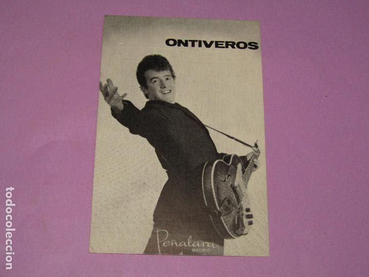 Fotos von Musikern: Antigua Foto Promocional y Discograf&iacute;a de ONTIVEROS en Discos ZAFIRO - A&ntilde;o 1970s.