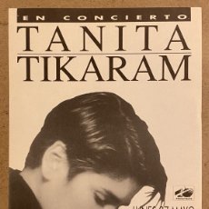 Fotos de Cantantes: TANITA TIKARAM. FLYER PROMOCIONAL ORIGINAL CONCIERTO TEATRO AYALA BILBAO EN 1991.