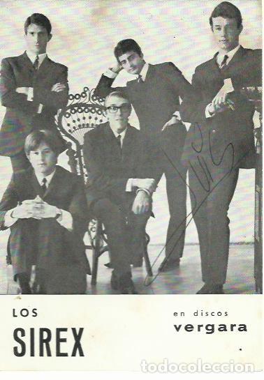 Photos de Chanteurs et Chanteuses: TARJETA PROMOCIONAL DE LOS SIREX. CON AUT&Oacute;GRAFO