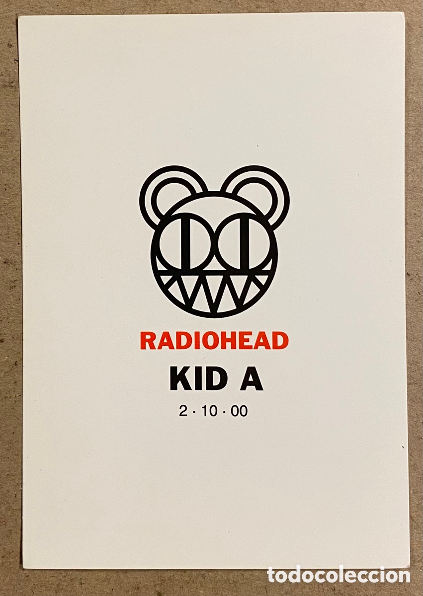Fotos de cantantes: RADIOHEAD &ldquo;KID A&rdquo; (2000). POSTAL SIN CIRCULAR PROMOCIONAL DISCOGR&Aacute;FICA EMI.