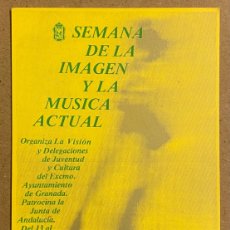 Fotos de Cantantes: SEMANA DE LA IMAGEN Y LA MÚSICA ACTUAL GRANADA (1984). POSTAL PROMOCIONAL CONCIERTOS; GABINETE, DISE