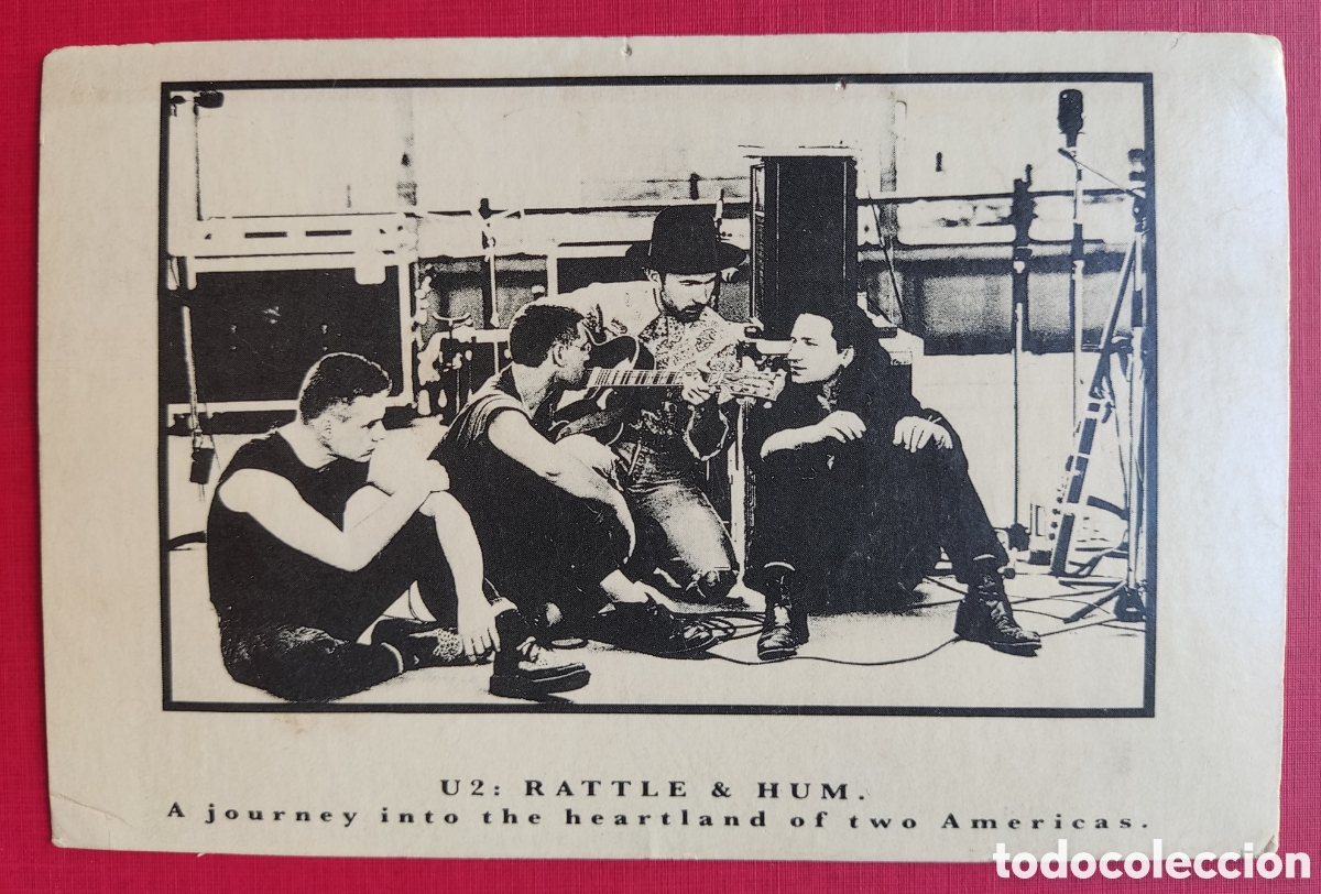 Fotos von Musikern: U2 RATTLE & HUM POSTCARD 1988