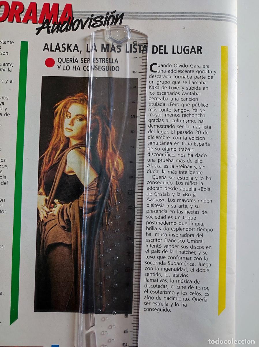 Fotos de Cantantes: Recorte revista cantante Alaska la mas lista del lugar Marzo 1989