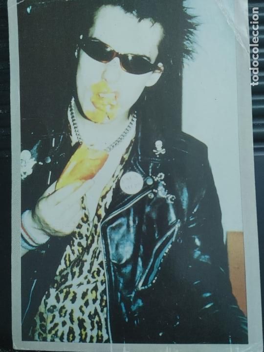 Photos de Chanteurs et Chanteuses: POSTAL SID VICIOUS SEX PISTOLS N&ordm; X002, SPLASH MANTCHESTER ENGLAND RARA