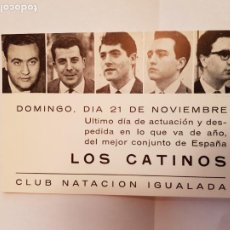 Fotos de Cantantes: PROPAGANDA MUSICA. LOS CATINOS. CLUB NATACIO IGUALADA