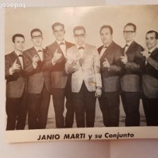 Fotos de Cantantes: PROPAGANDA MUSICA . POSTAL PUBLICITARIA. JANIOMARTI Y SU CONJUNTO