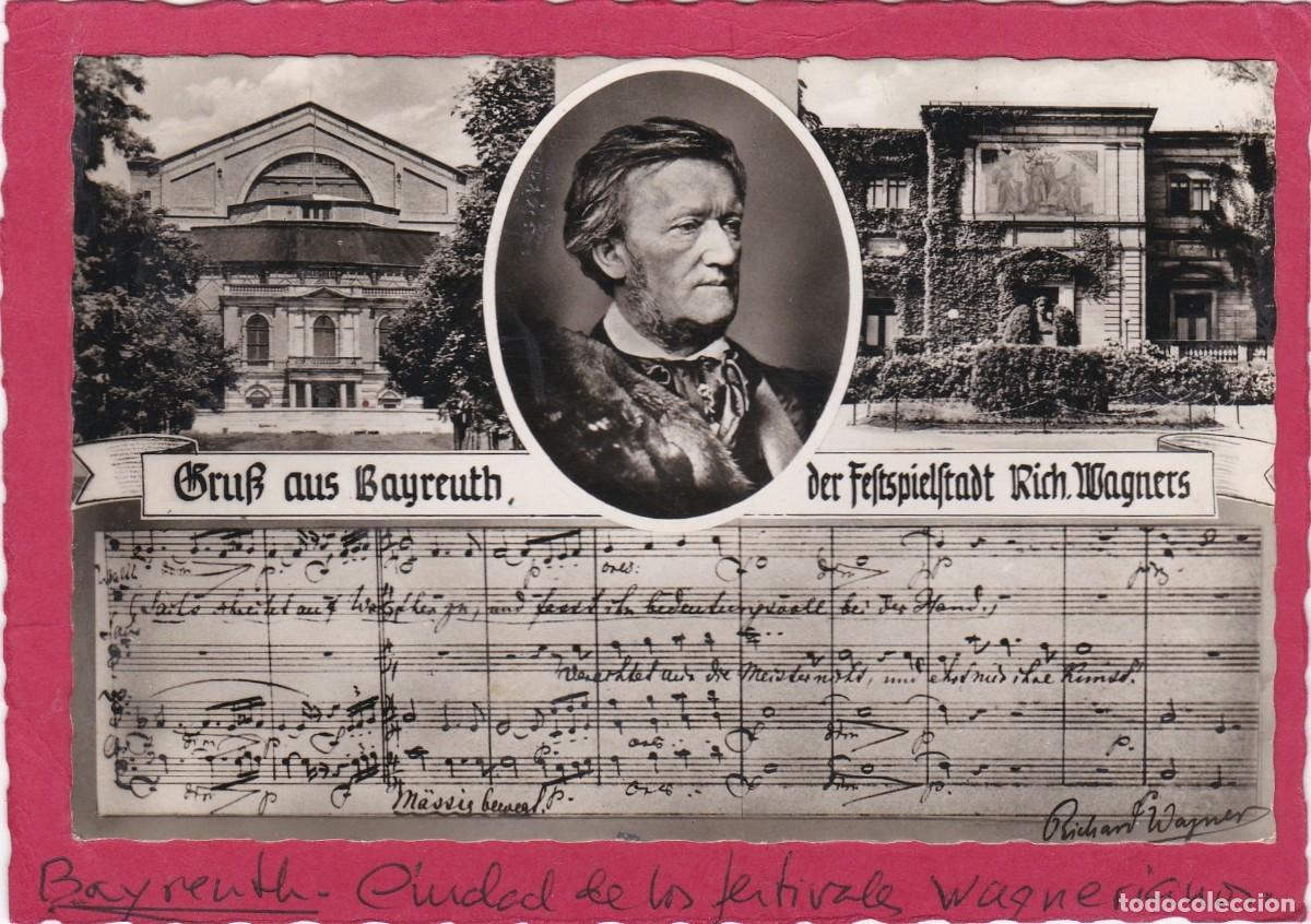 Photos of Singers: Gruss aus Bayreuth-der Fesstspielfradt Rich. Wagners-Ciudad de los Festivales Wagnerianos -152x105mm