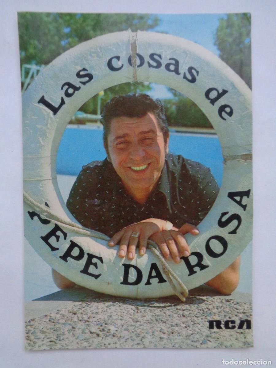 Photos de Chanteurs et Chanteuses: TARJETA PUBLICITARIA DEL CANTANTE Y HUMORISTA PEPE DA ROSA . DE RCA