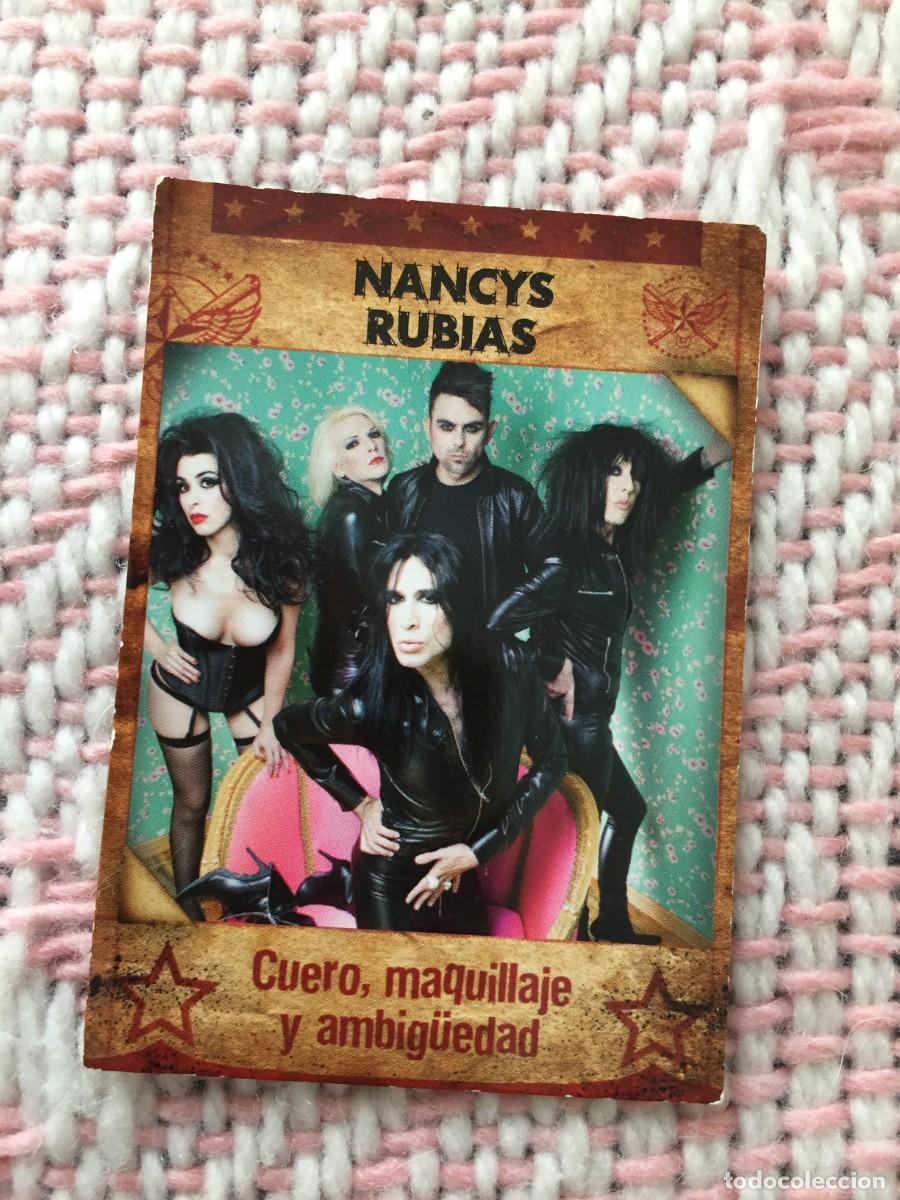 Photos de Chanteurs et Chanteuses: CROMO DE M&Uacute;SICA, MUSICARDS DE PANINI - NANCYS RUBIAS: CUERO, MAQUILLAJE Y AMBIG&Uuml;EDAD (N&ordm; 149)