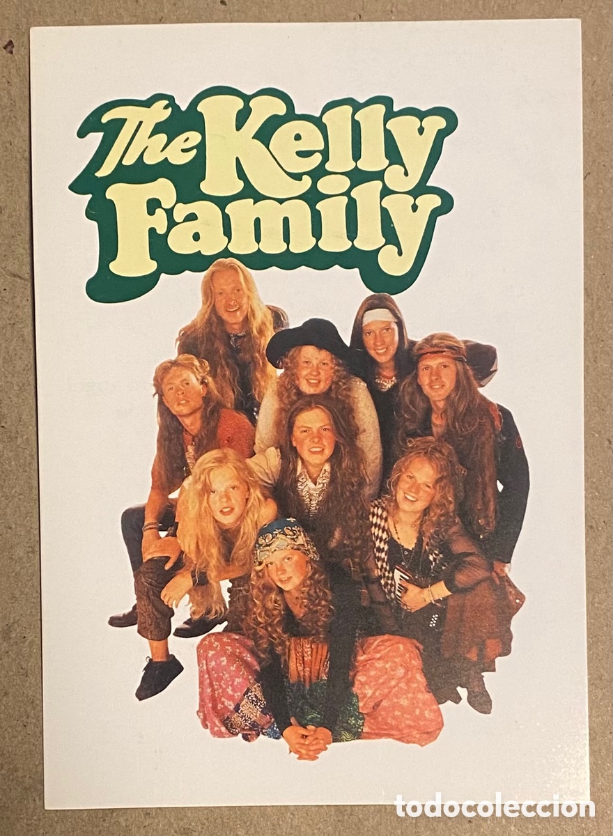 Fotos de Cantantes: THE KELLY FAMILY &ldquo;OVER THE HUMP&rdquo; (1994). TARJETA PROMOCIONAL DISCOGR&Aacute;FICA CHRYSLIS.