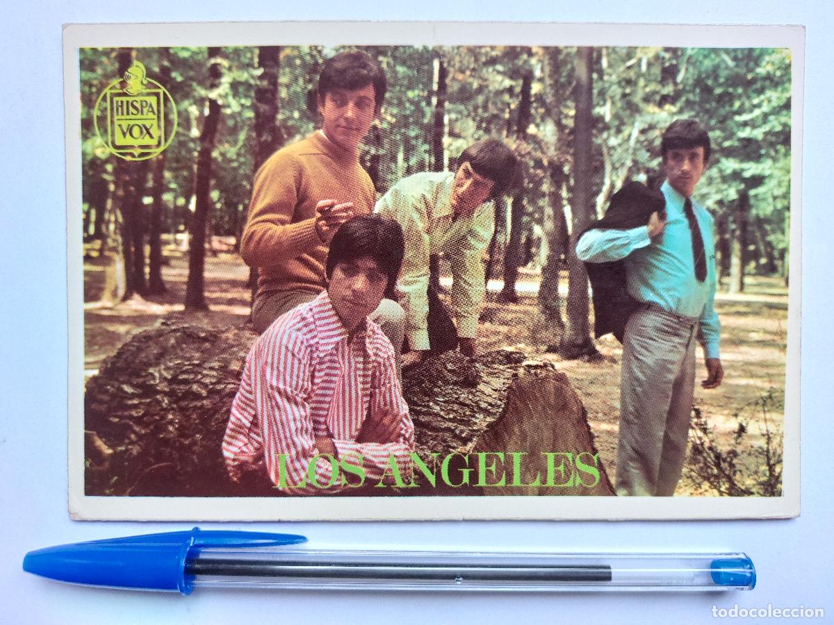 Photos of Singers: LOS ANGELES - POSTAL DISCOGR&Aacute;FICA HISPAVOX - VER FOTO TRASERA CON PROMO DE 6 SINGLES Y 1 LP *