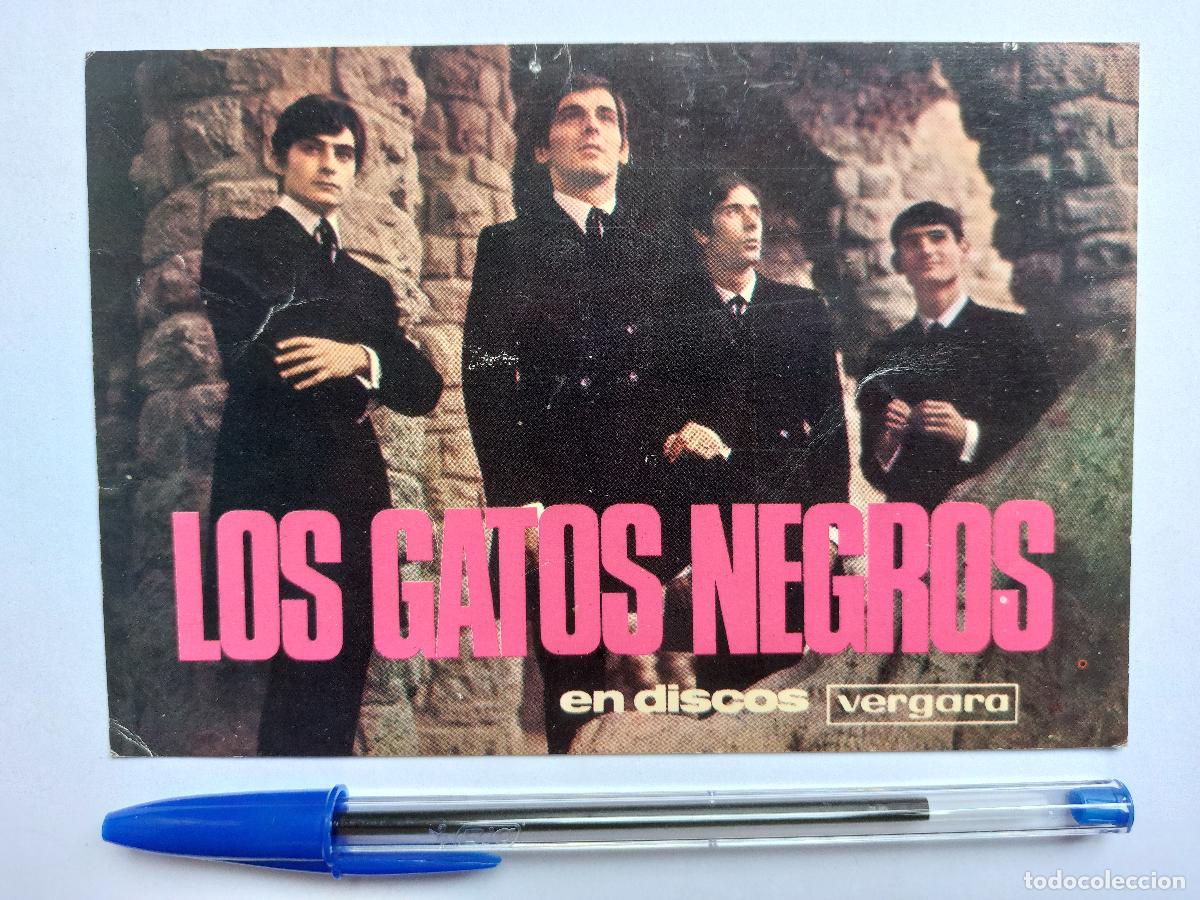 Photos of Singers: LOS GATOS NEGROS - POSTAL DISCOGR&Aacute;FICA VERGARA * VER FOTO TRASERA CON PROMO DE 1 LP, 2 EP's y 1 SG