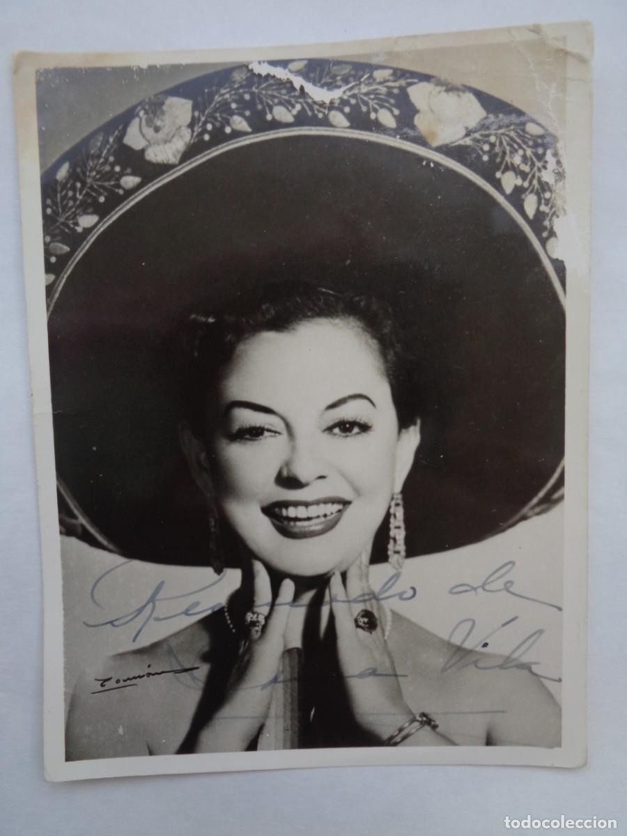 Fotos de Cantantes: FOTO DE LA CANTANTE MEXICANA IRMA VILA , CON DEDICATORIA Y FIRMA MANUSCRITA