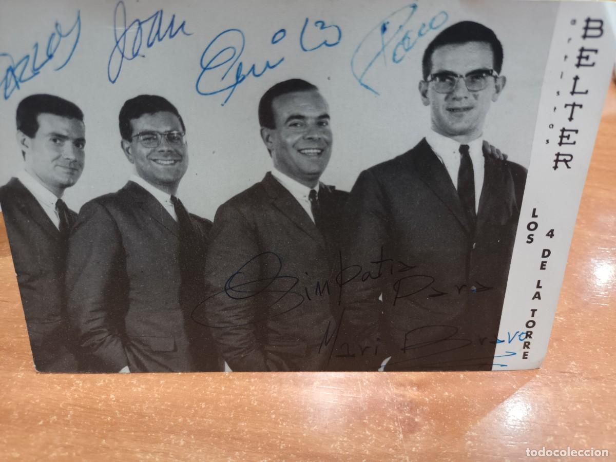 Photos of Singers: Postal grupo musical firmada por los artistas