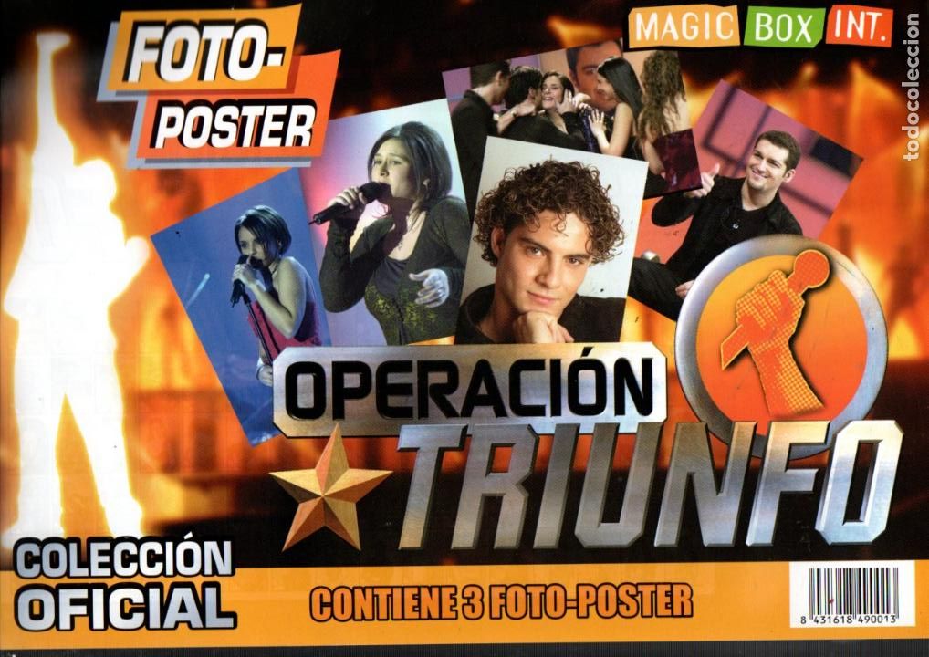 Photos of Singers: OPERACION TRIUNFO. FOTO-POSTER. MAGIC BOX INT. 2002 GESTMUSIC. CONTIENE 3 FOTO-POSTER. VER..........