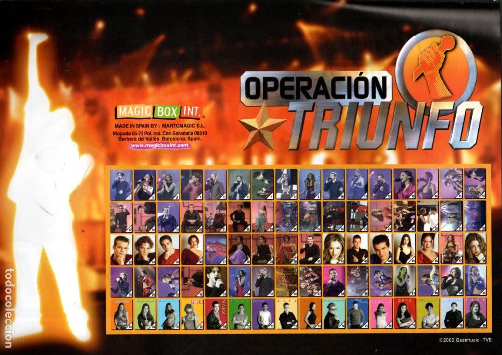 Photos of Singers: OPERACION TRIUNFO. FOTO-POSTER. MAGIC BOX INT. 2002 GESTMUSIC. CONTIENE 3 FOTO-POSTER. VER..........
