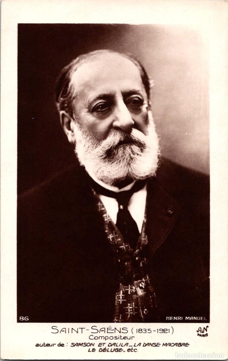Photos of Singers: Saint-Sa&euml;ns (1835-1921) - Compositeur - Postal Francesa - Ed. A. Noyer n&ordm; 86 - 140x90mm