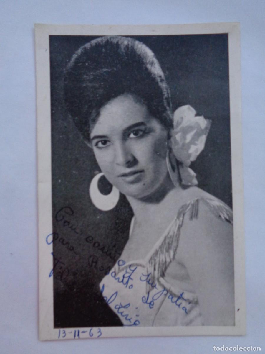 Photos de Chanteurs et Chanteuses: TARJETA DE LA CANTANTE DE COPLA FELISA DEL LIRIO , DEDICADA Y FIRMADA MANUSCRITA , 1963