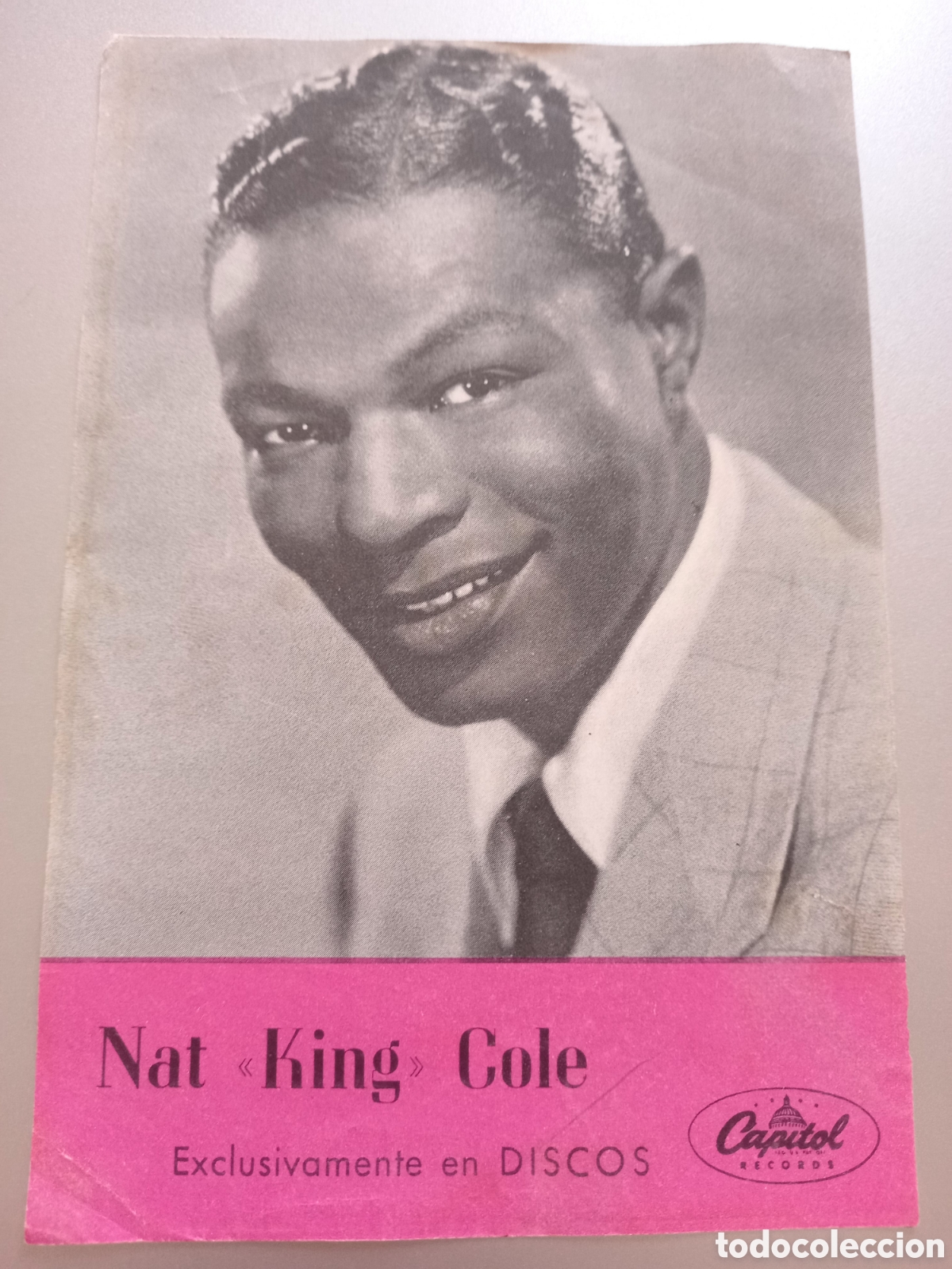 Photos of Singers: NAT KING COLE. Folleto promocional Capitol