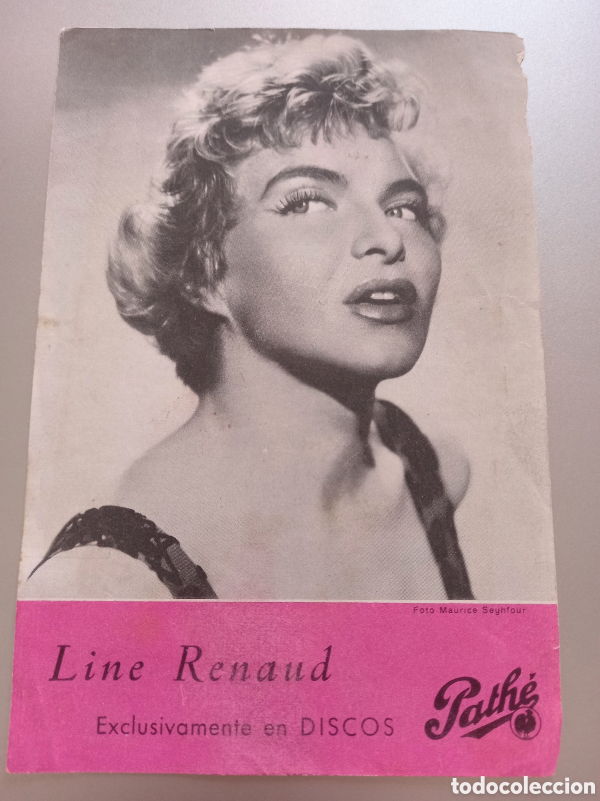 Photos of Singers: LINE RENAUD. Folleto promocional Path&eacute;